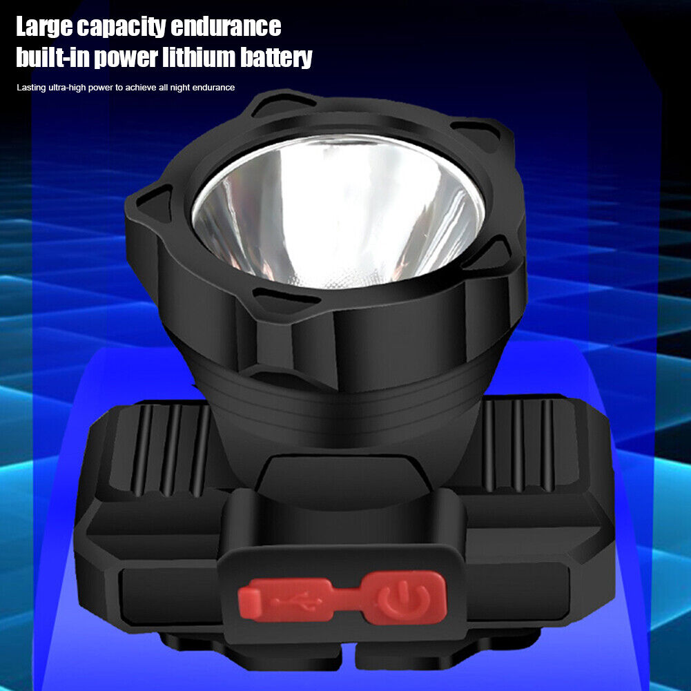 1200mAh Portable Fishing LED Headlight USB Rechargeable Waterproof Headlamp