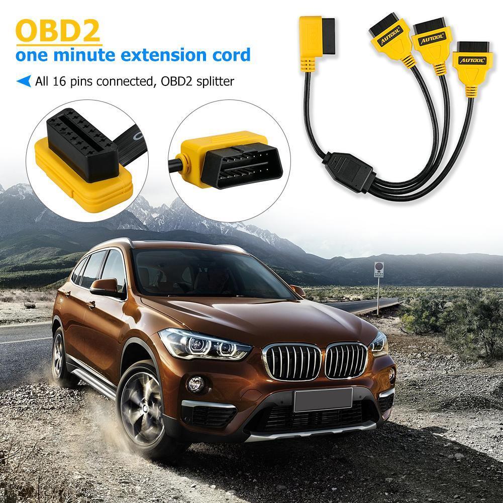 AUTOOL OBD2 Y Splitter Cable 50cm 1 to 3 Converter Adapter Extension Cord