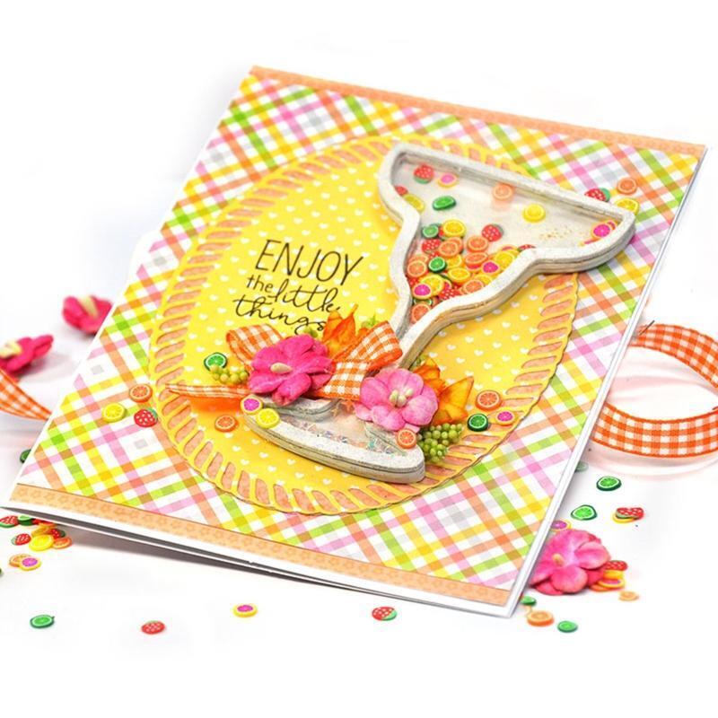 Wine Cup Shaker Cutting Dies Stencil Scrapbooking DIY Album Stamp Paper Card