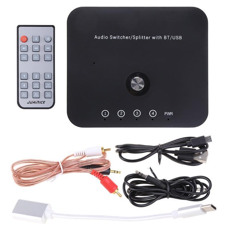 Stereo-Aux Switch Wireless Bluetooth-compatible Audio Adapter Music Transmitter