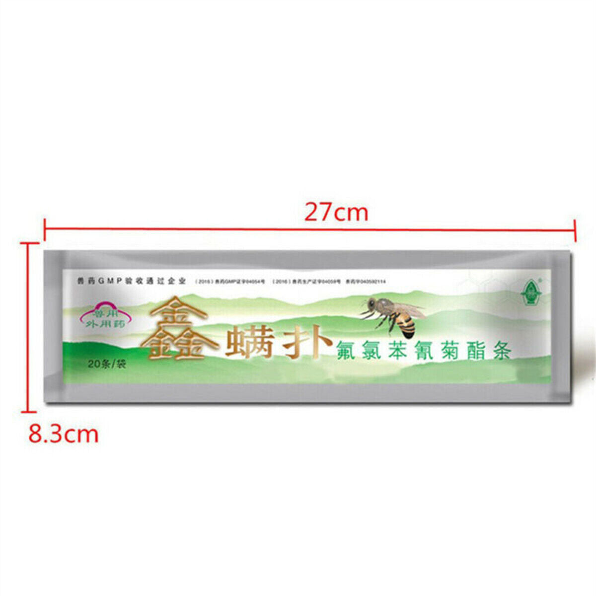 20X Varroa Strip Bee Mite Pro Acaricide Killing Beekeeping Pest Control Medicine