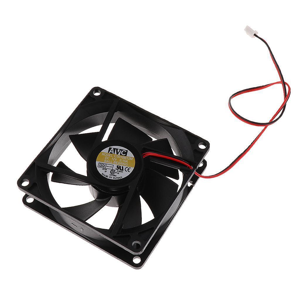 2Pack DC 12V 0.15A 92mm x 92mm /80x80mm 2Pin Connector PC CPU Computer Case