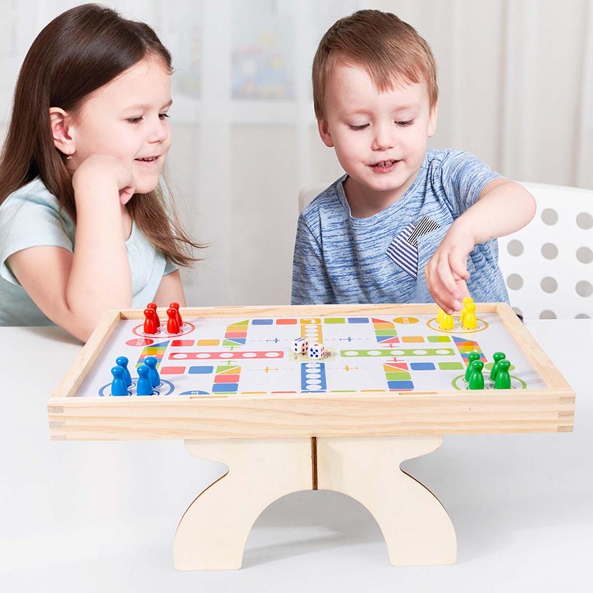 Wooden Tabletop Football Game Flying Chess Table Top Soccer for Children