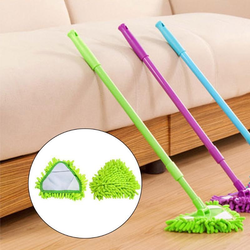Multi-Purpose Triangular Mop Heads Mini Brush Head Replacement Rotatable Mop