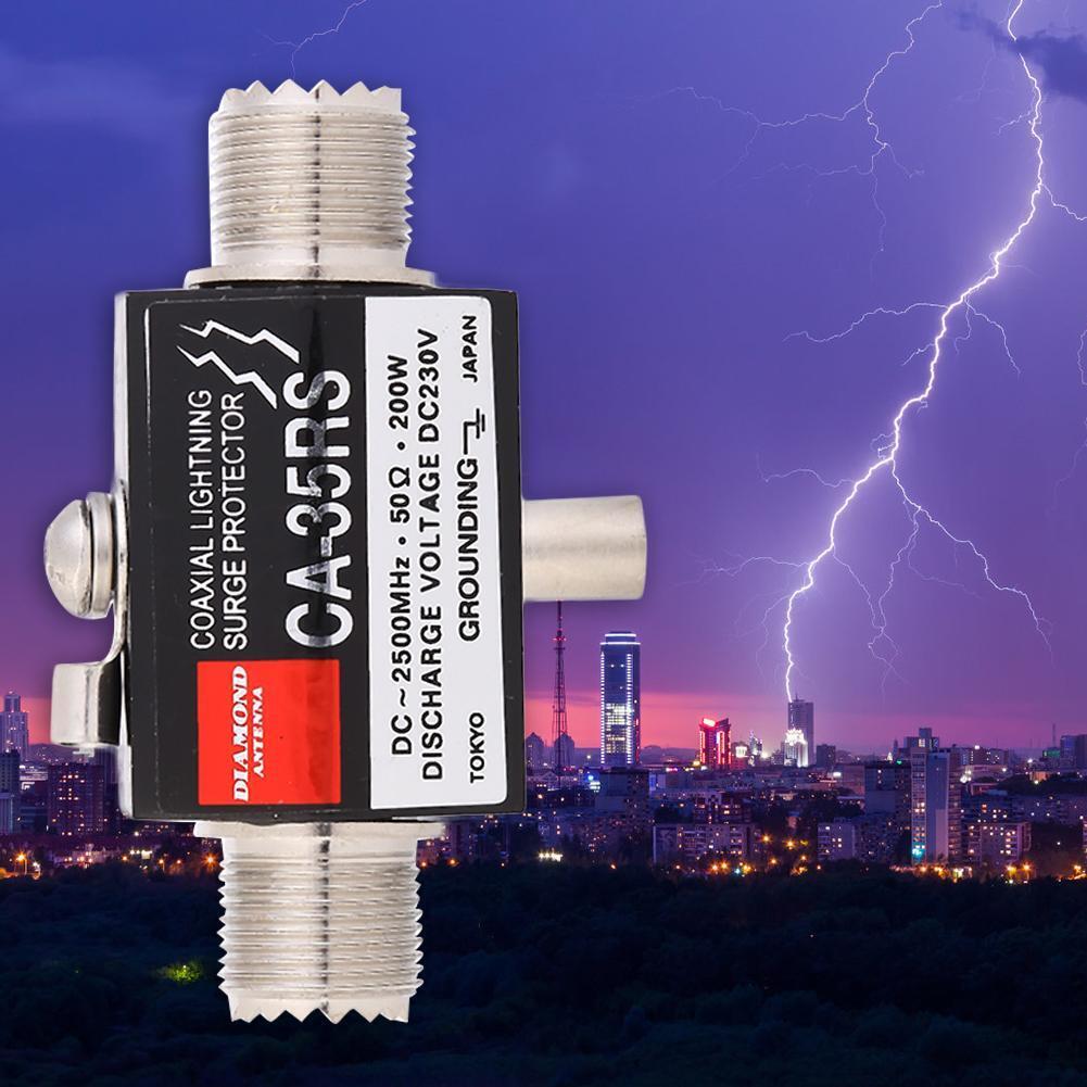 Coaxial Thunder Surge Protector Arrester UHF Female to Female Connector