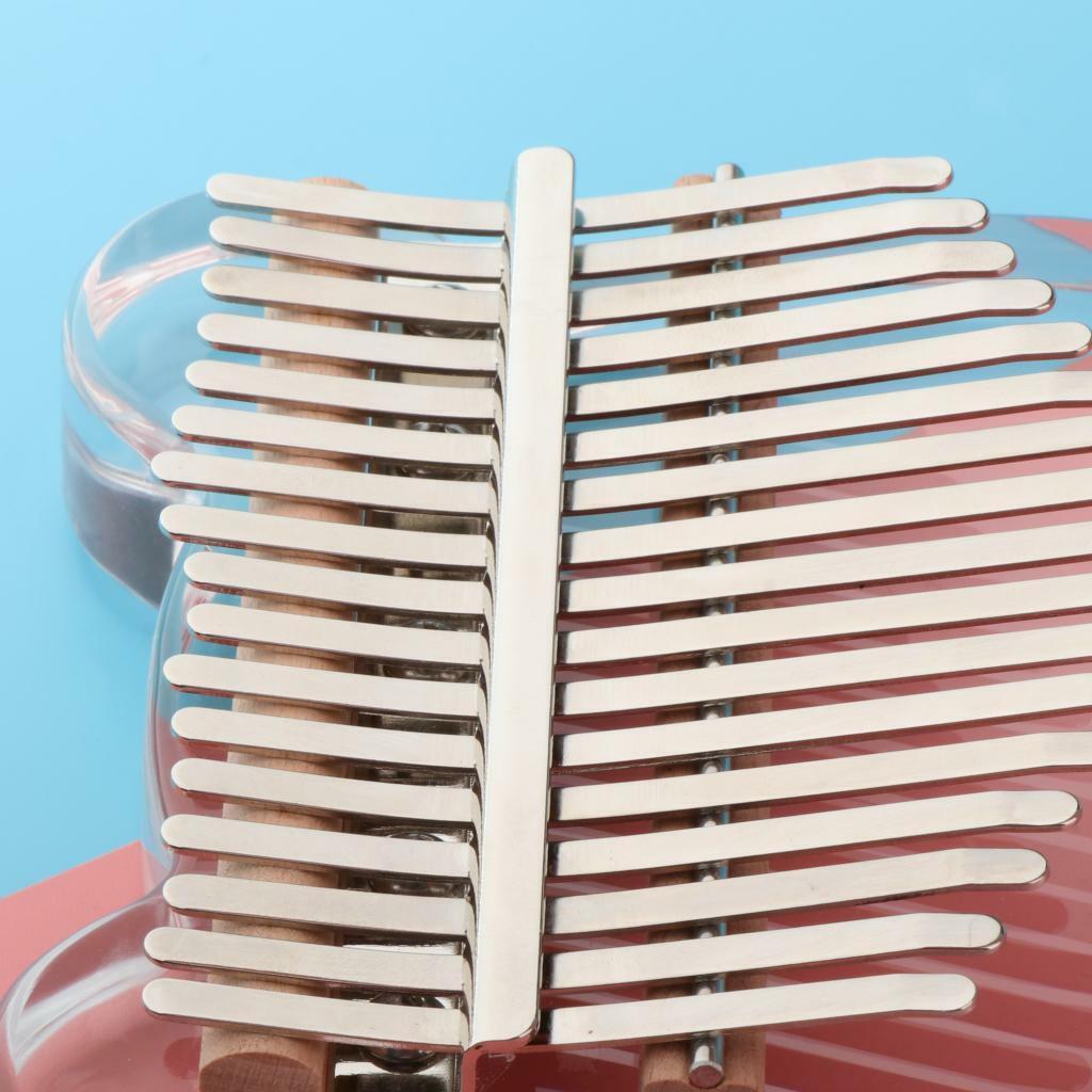 Clear Musical Instrument 17 Keys  Piano Mbira with  Hammer