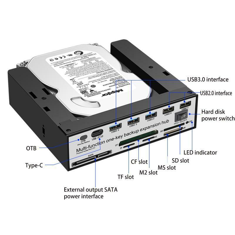 Support One-Key Backup Function  External Hard Disk Drive USB3.0/USB2.0 OTB