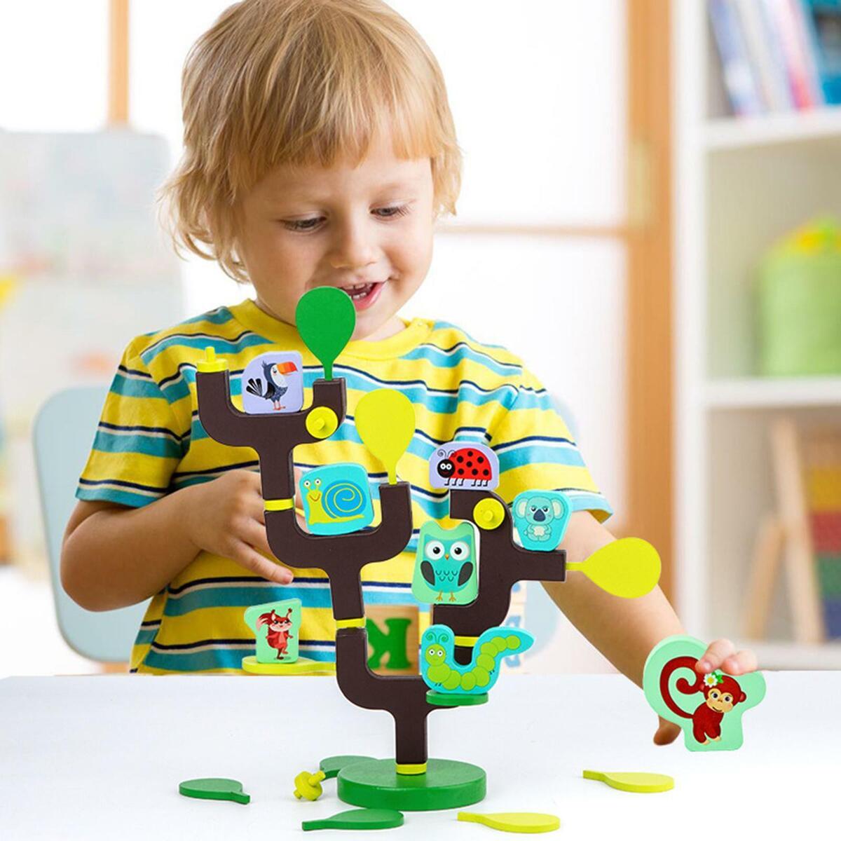 Wooden  Stacking Blocks for Cultivates Spatial Creativity Preschool