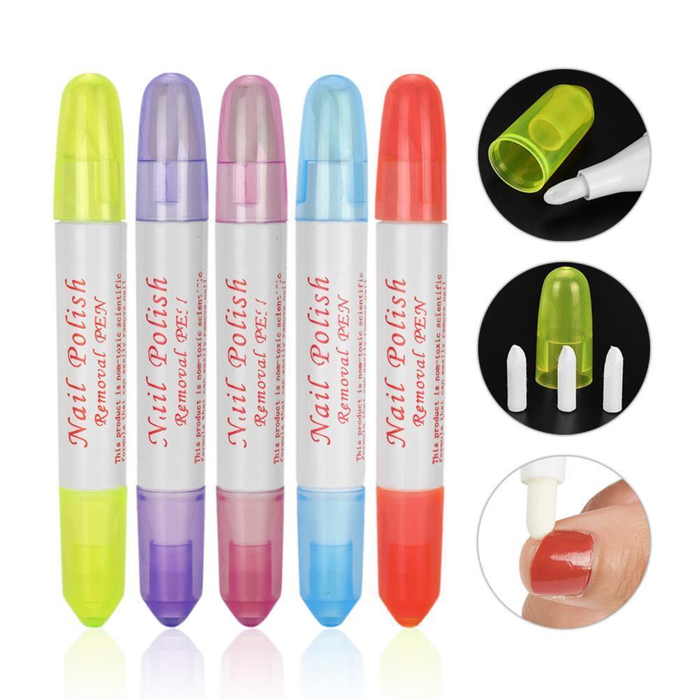 5pcs/set DIY Nail Polish Remover Pen Correction Removal Pens Manicure Tool