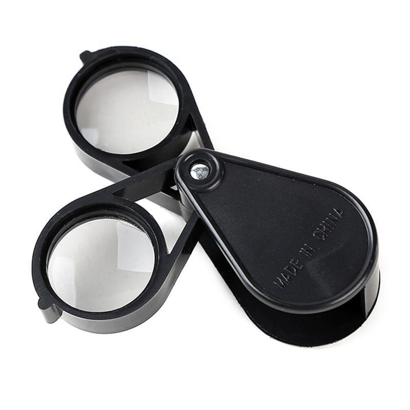Folding Pocket Magnifying Glass with Double Lenses Mini Pocket Magnifier 10X