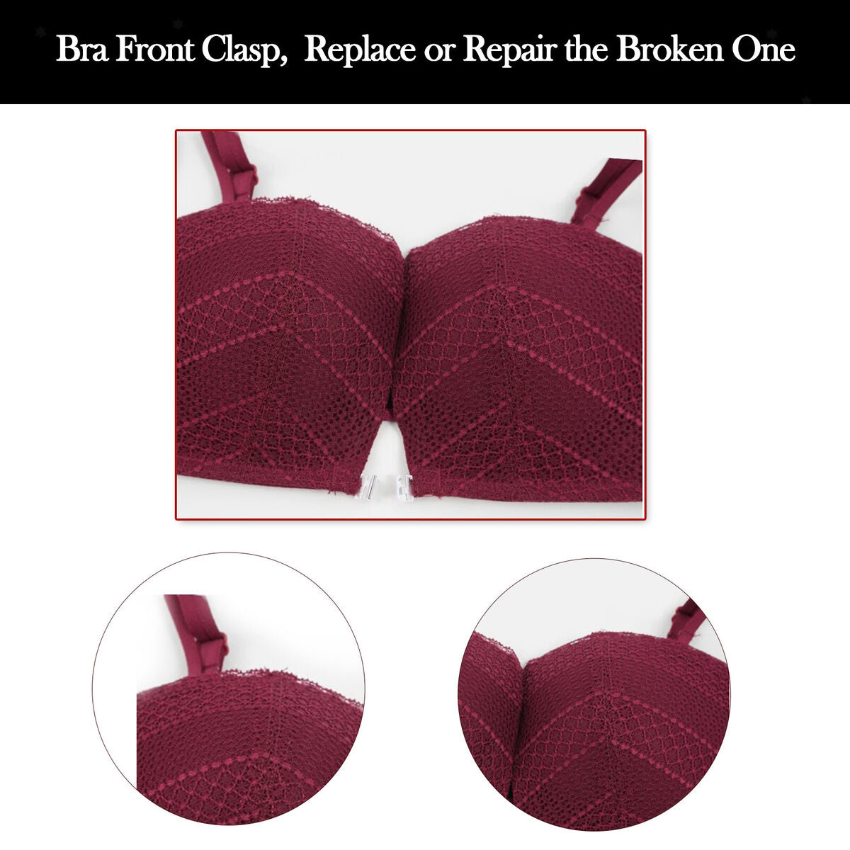 10  BIKINI  Hook &    Strap Bra Fastener Swimwear 14mm