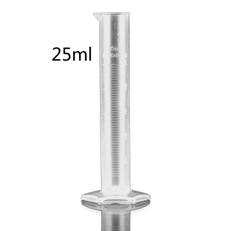 4 pc Plastic Graduated Cylinder for Laboratory Science Experiments Easy to Clean