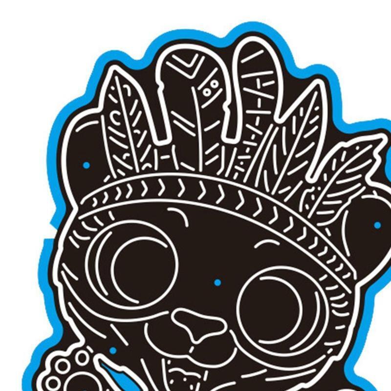 Cartoon Tribal Tiger Cutting Die Stencil for DIY Card Making Journaling Decor