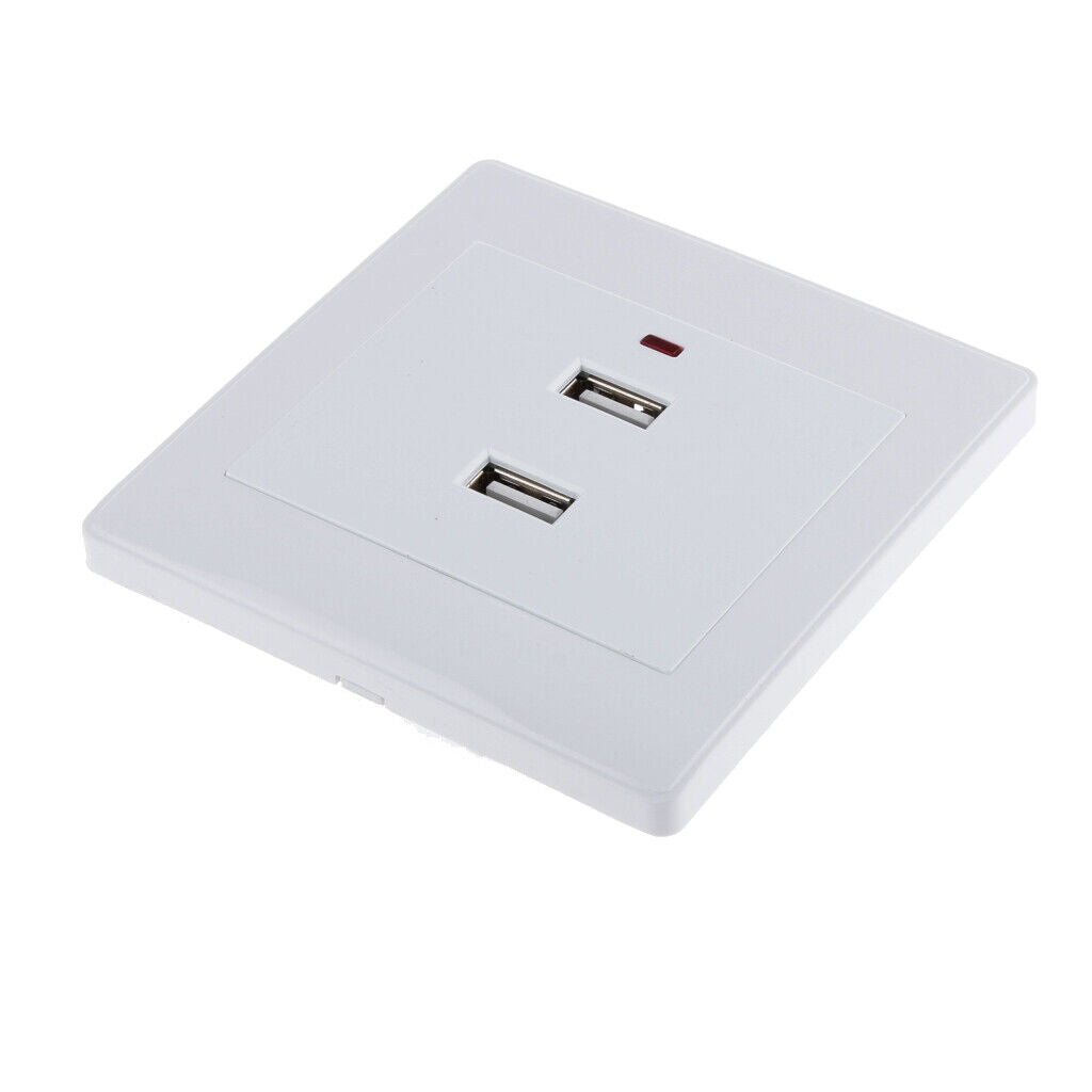 2Pack 2.1A Dual USB Ports Wall Socket Charger Electrical Panel  Outlet