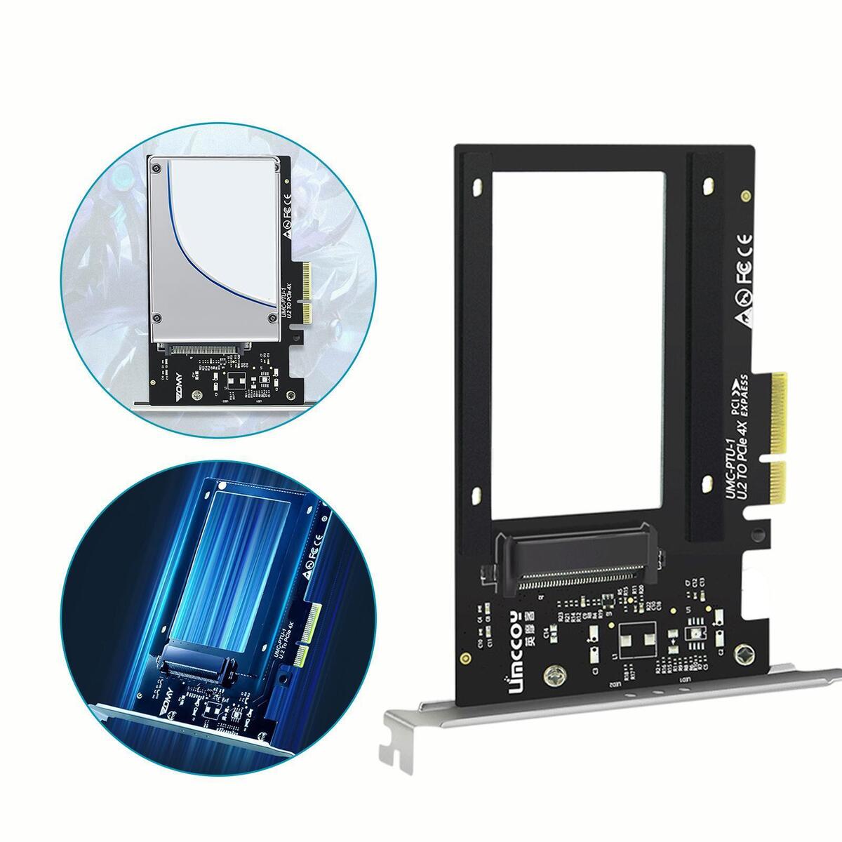 Riser Card PCI  U.2 Adapter Board  to SSD Converter