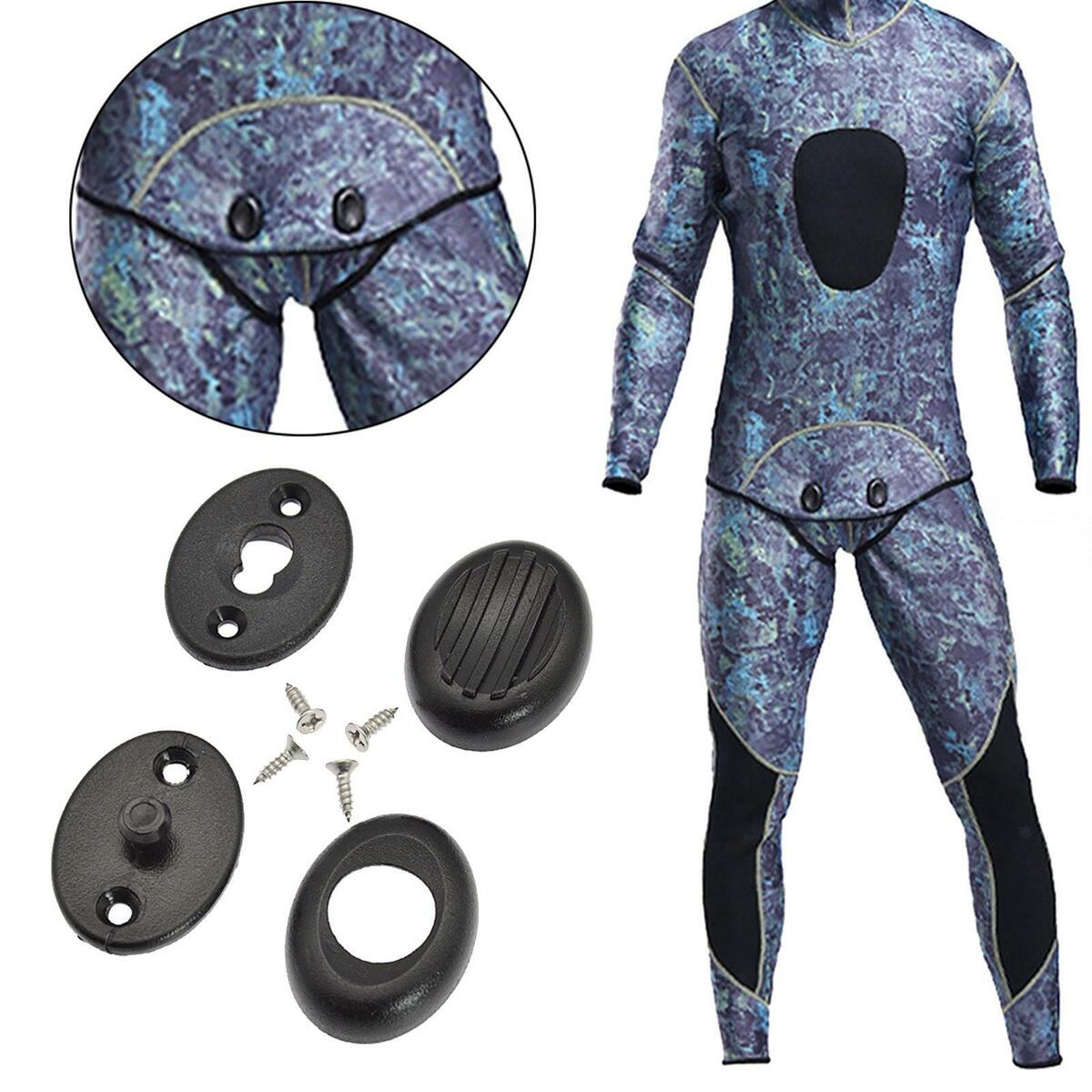 Wetsuit Fastener for Diving Suit Surfing Suit Slide Buckle with Screw Black