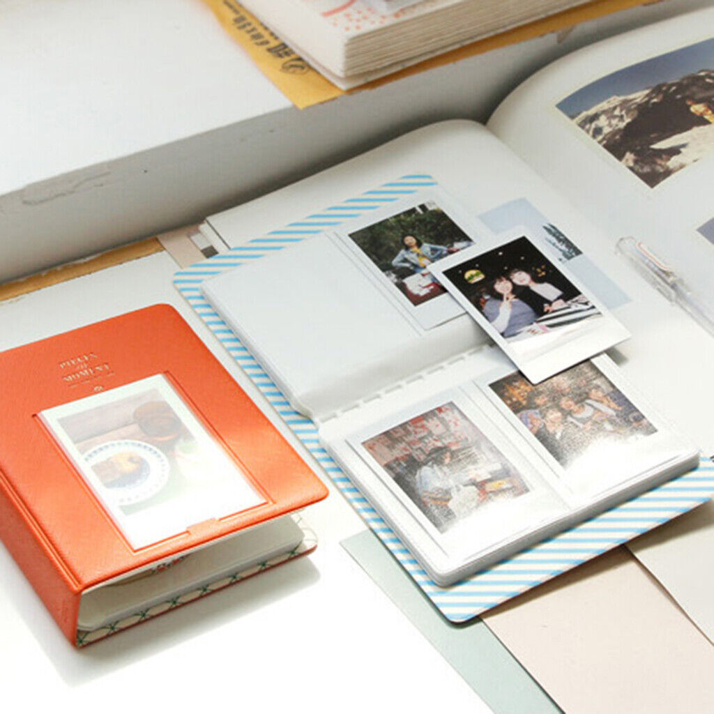 Photo Album  Storage Case Mini  64 Photos for  Black