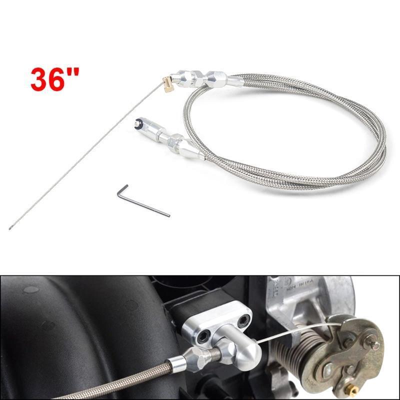 LS Engine Throttle Gas Cable 36 Inch Stainless Steel Braided Replacement