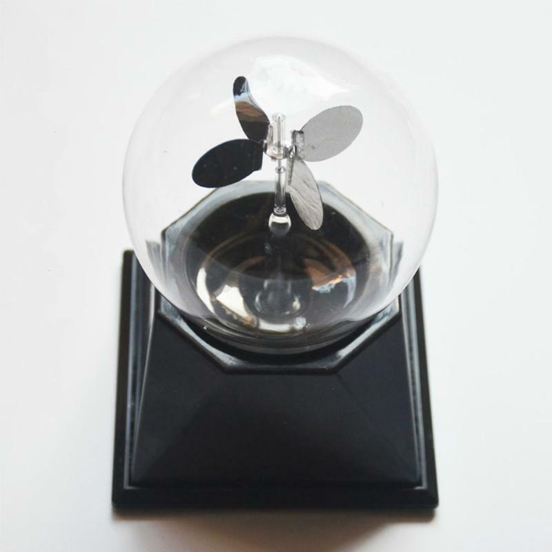 Solar Power Radiometer Crookes Spinning Vanes Glass Windmill Gift Home Desk Deco