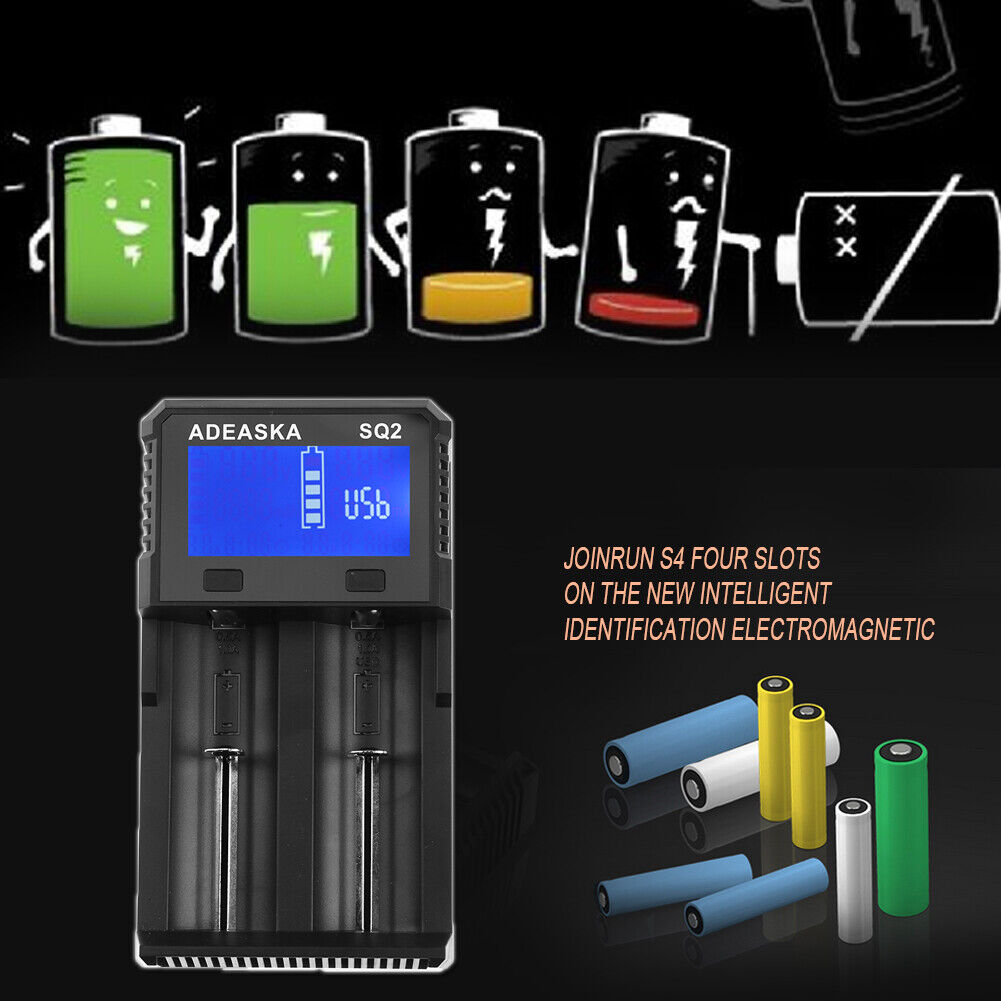 Dual Slot USB Rapid Intelligent Charger for Li-ion IMR Ni-MH Ni-Cd Battery-