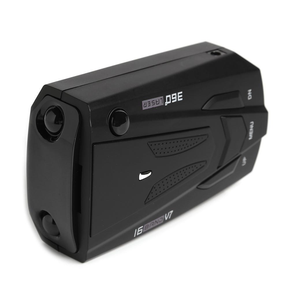 V7 Car Radar Detector English Russian Speed Voice Alert Warning (Black)