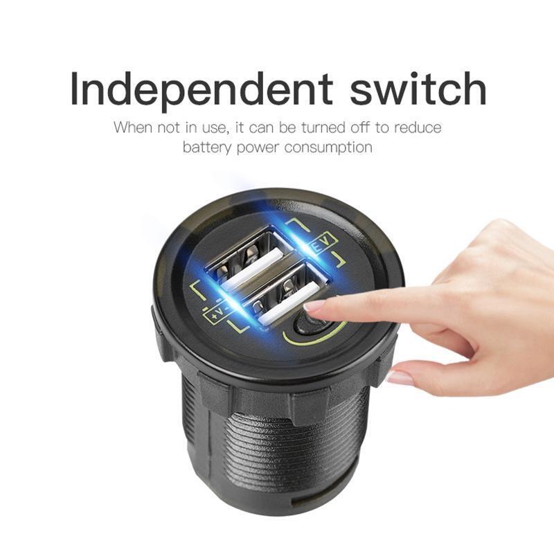 Ebike Charger Socket Dual USB Ports Charger Socket Power Outlet Adapter