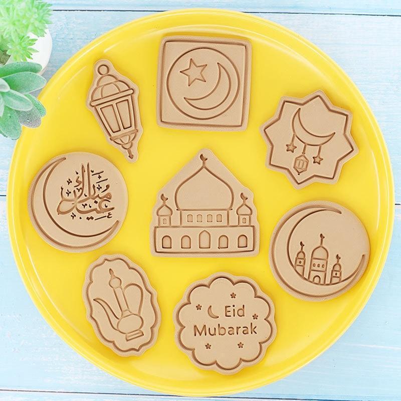 Eid Mubarak Cookie Cutters Set for Baking Bread Cutter Soft Fruit Cutter