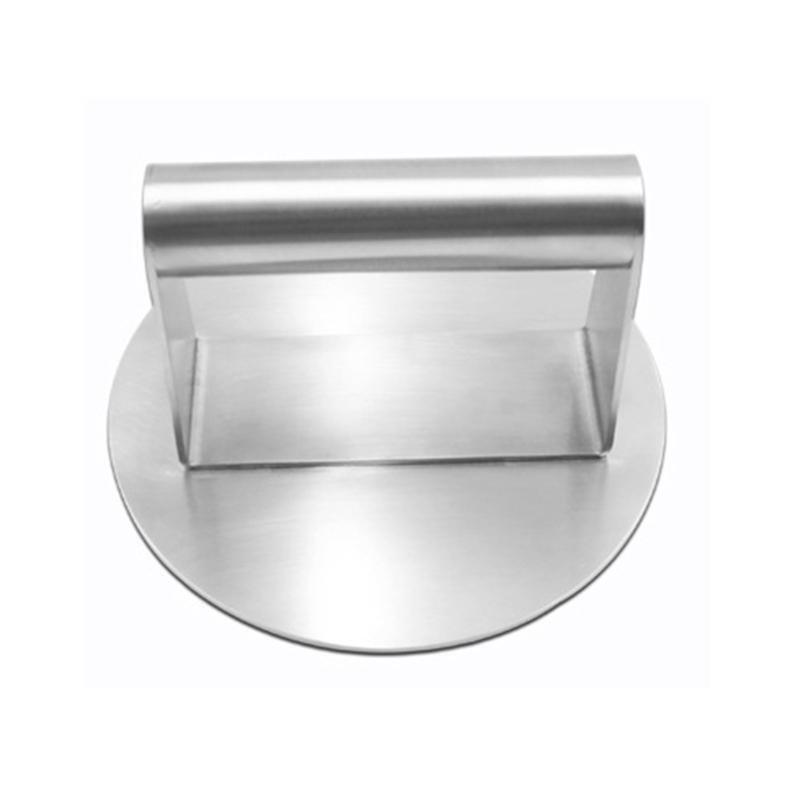 Stainless Steel Burger Smasher Heavy-Duty Round Bacon Grill Burger Press