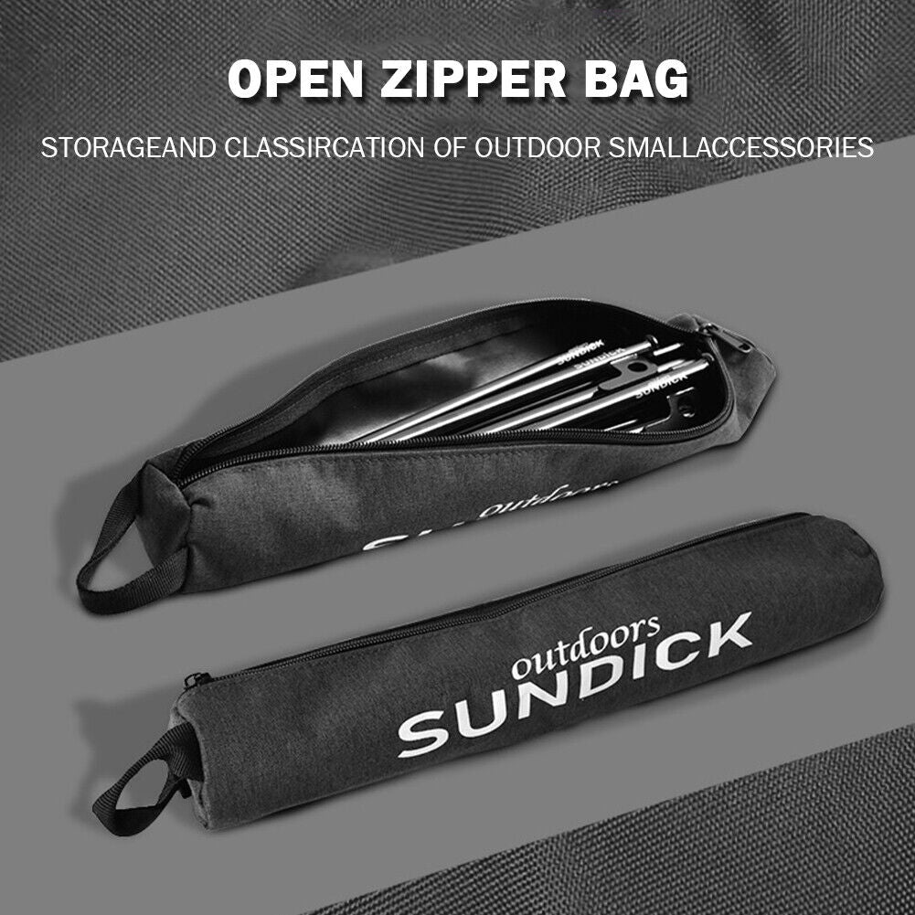 Camping Tent Peg Stake Storage Bag 600D Fabric Zipper Bag Tent Accessories