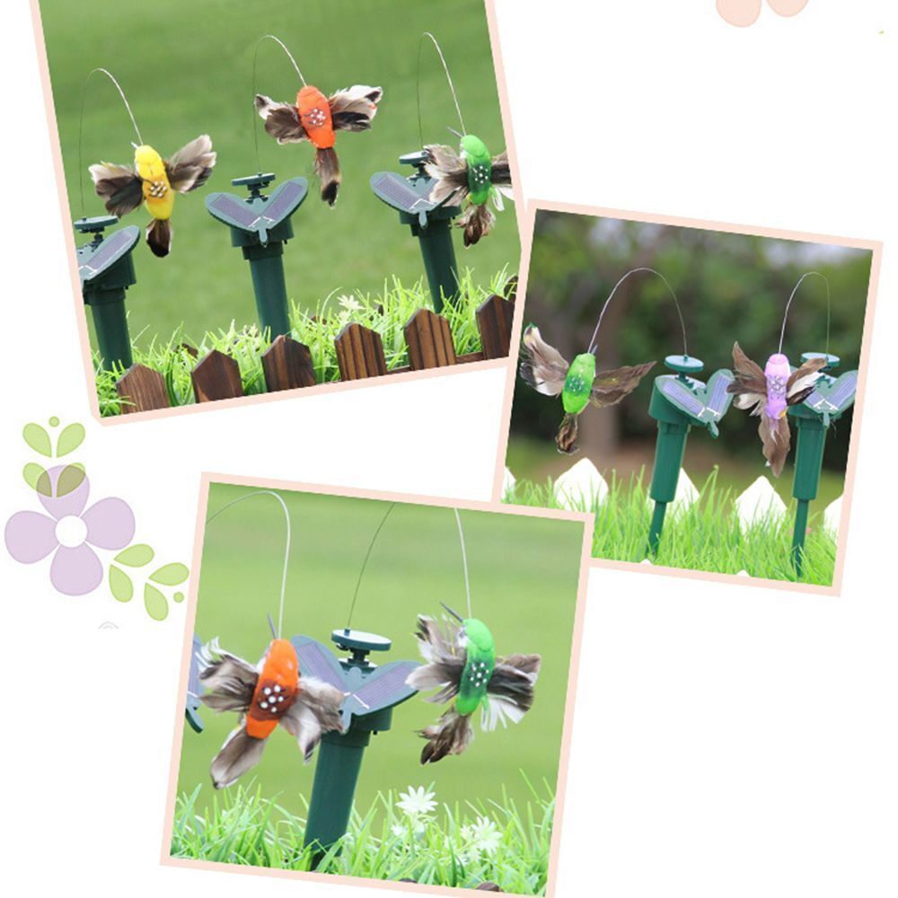 Garden Decoration Electric Feather Bird Solar Animal Decoration Hummingbird