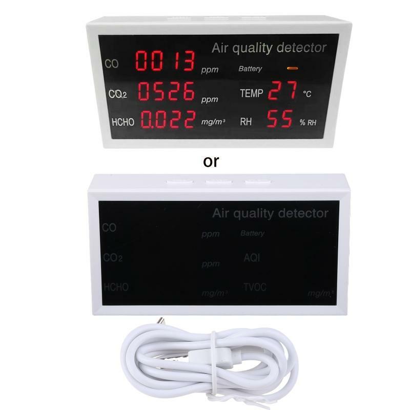 Formaldehyde Detector Air Quality Analayzer with CO CO2 HCHO AQI TVOC for Home