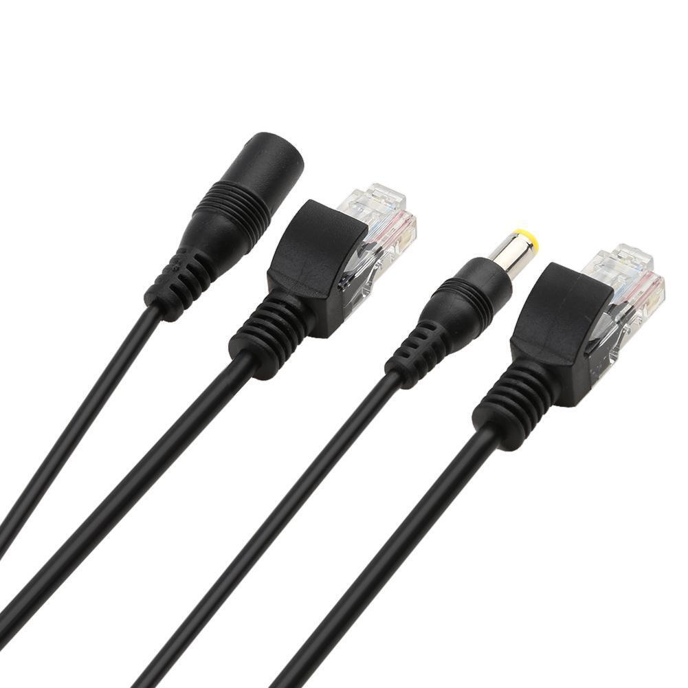 2pcs POE Adapter Wire RJ45 Injector Splitter Ethernet Synthesizer Separator