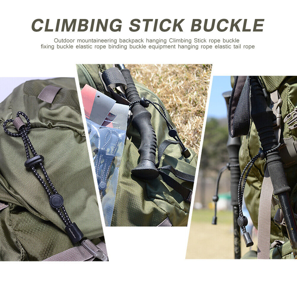 Backpack Walking Stick Elastic Rope Trekking Hiking Pole Fixing Tie Cord