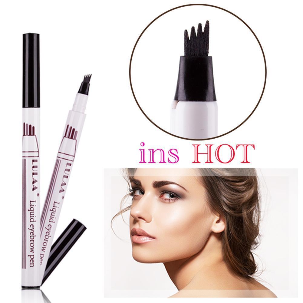 Waterproof Long Lasting Sketch Drawing Tattoo Liquid Eyebrow Pencil(Grey)