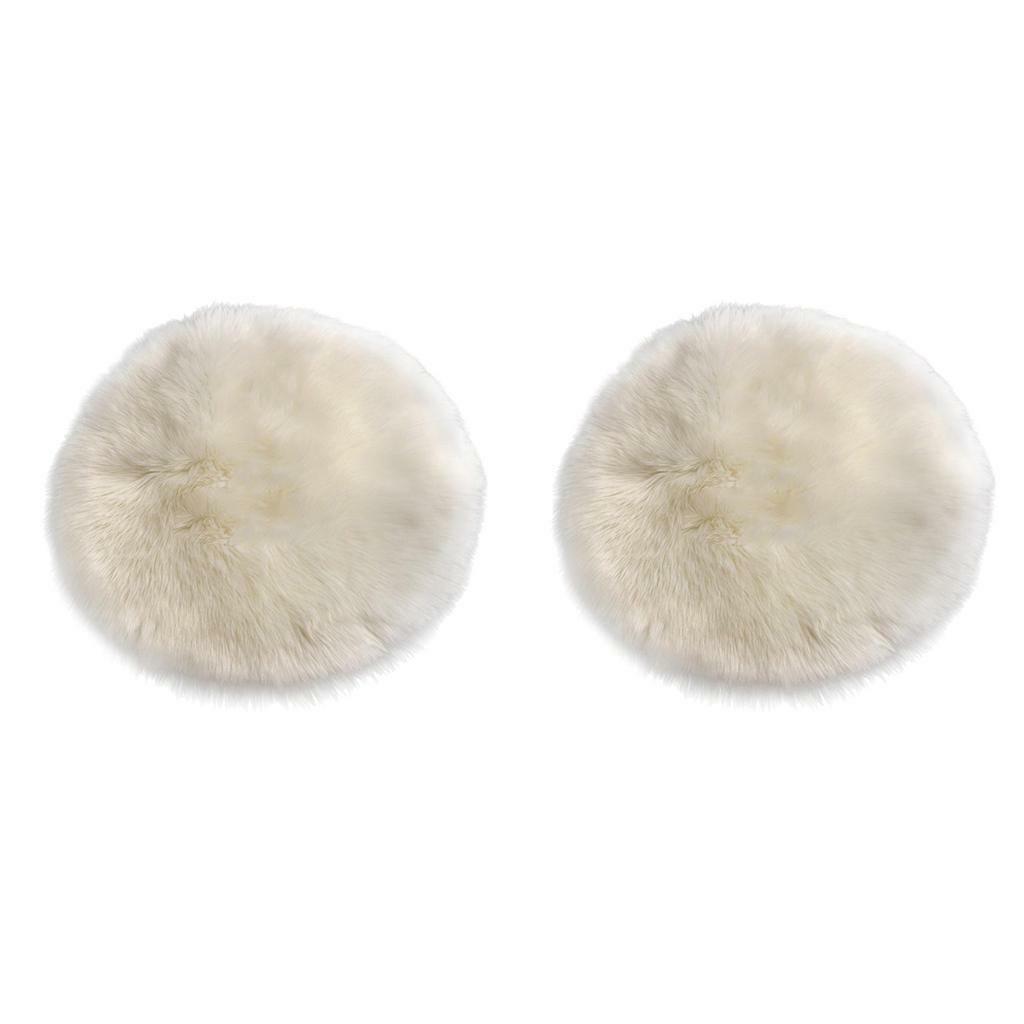 2 Pieces  Soft Faux Wool Shaggy Area Floor Rugs, Children Play Carpet For
