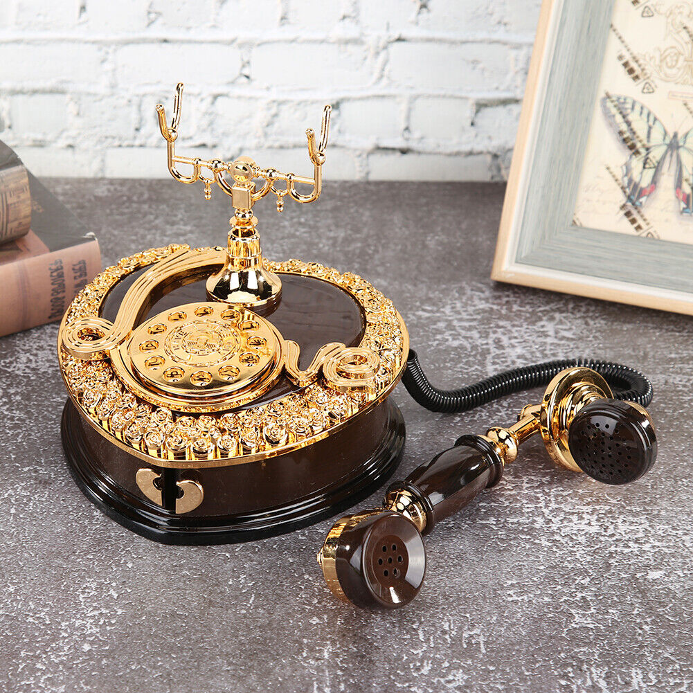 European Classical Phone Music Box Girl Gift Home Ornaments Jewelry Storage