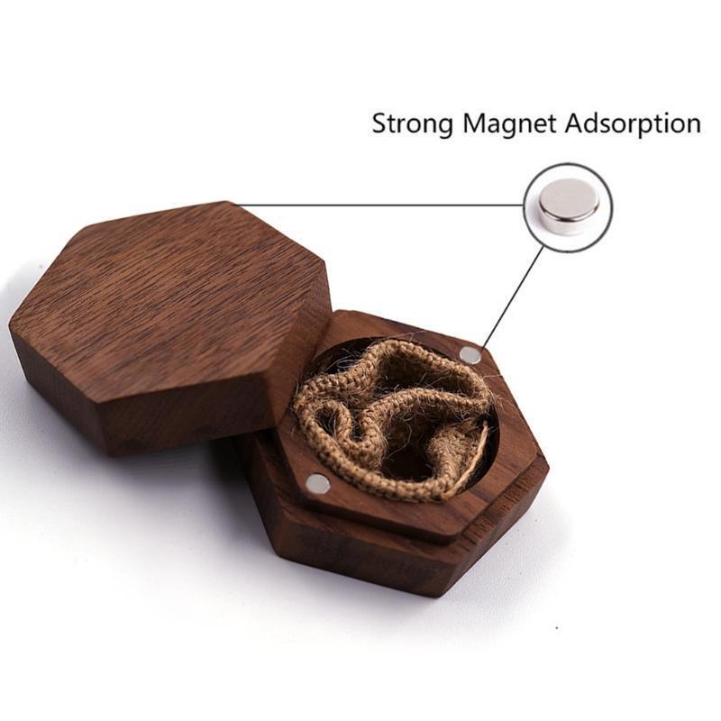 Wood Ring Bearer Box Wedding Engagement Ring Holder Box Jewelry Box  Favor Gift