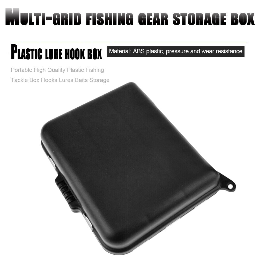 Multi Slots Fishing Tackle Box Portable Lure Hook Bait Storage Case (L)