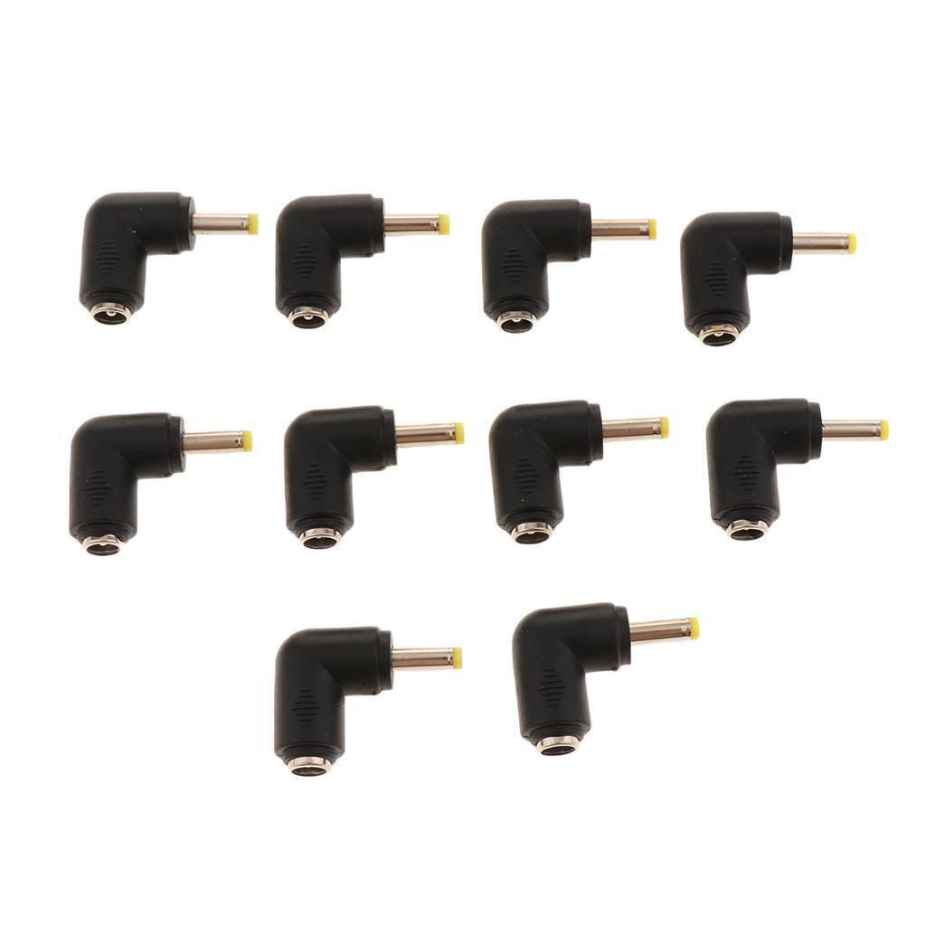 10 Pieces Right Angle Adapter Replacement Part, Male to Female Terminal Power