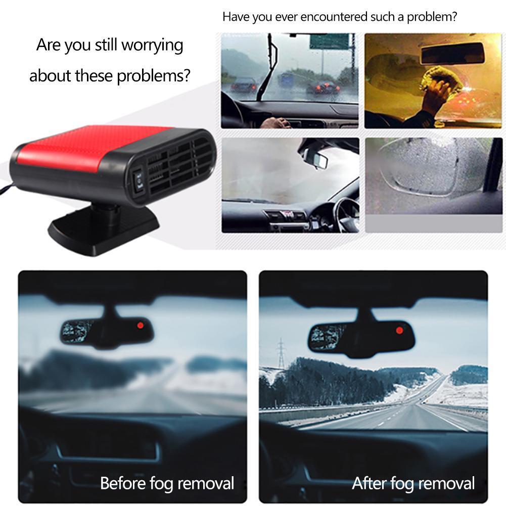 150W DC 12V Vehicle Heater Portable Car Heating Cooling Thermostat (Red)