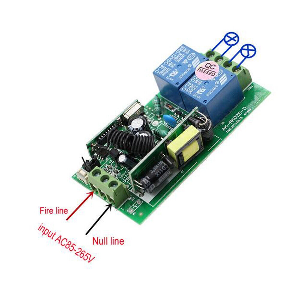 AC85-250V 10A 2 Channel   Remote Control  Switch Receiver