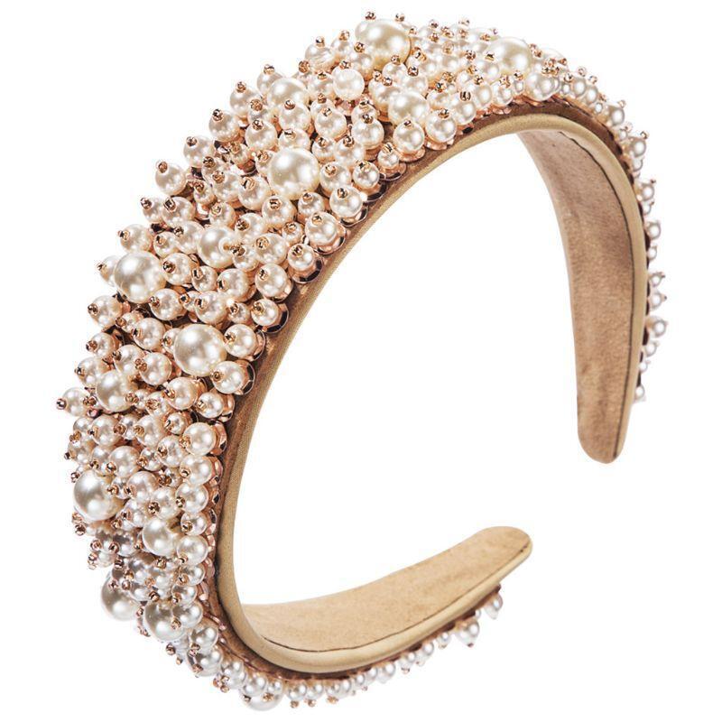 Women Wedding Headband Shinning Wide Side Hairband Wedding Party Hair Hoop