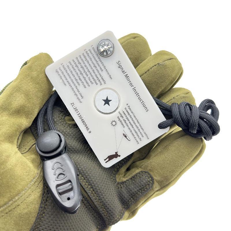 Signal Mirror Survival Mirror Portable Camping Mirror Emergency Signaling Mirror