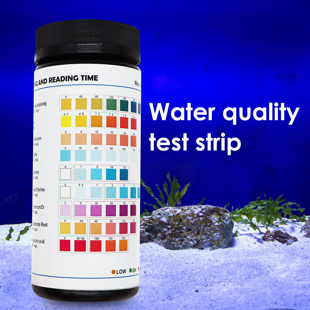 50pcs Aquarium Pond Pool PET Drinking Water Test Strips PH Value Tester