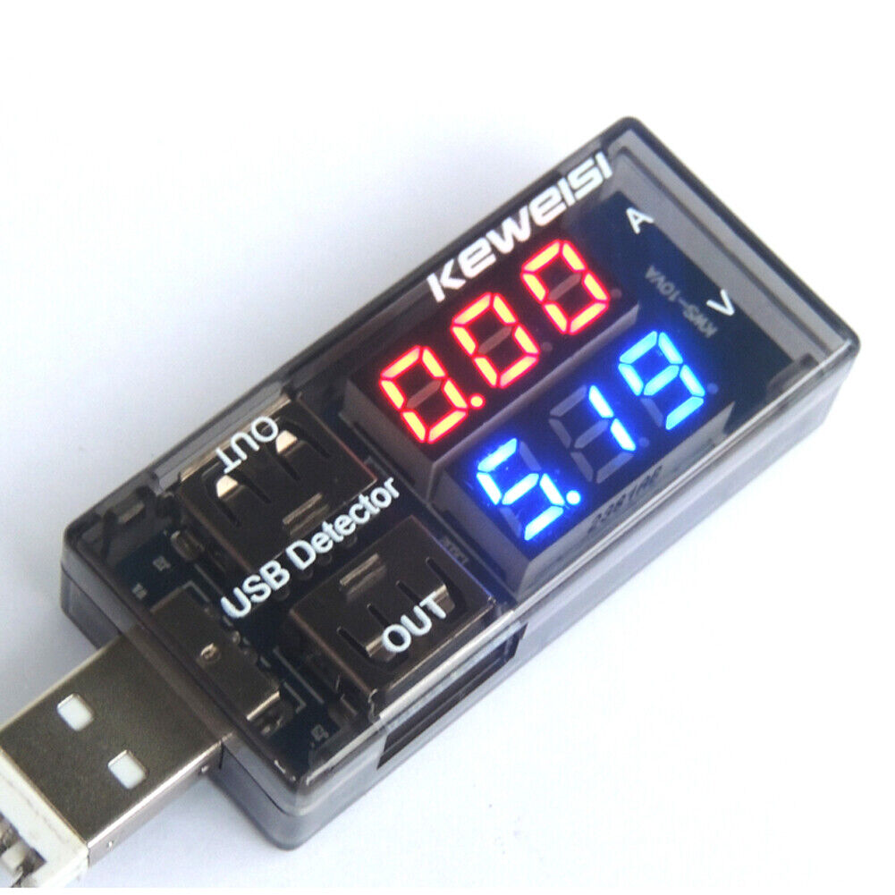 USB Charger Current Voltage Charging Detector Battery Voltmeter Ammeter