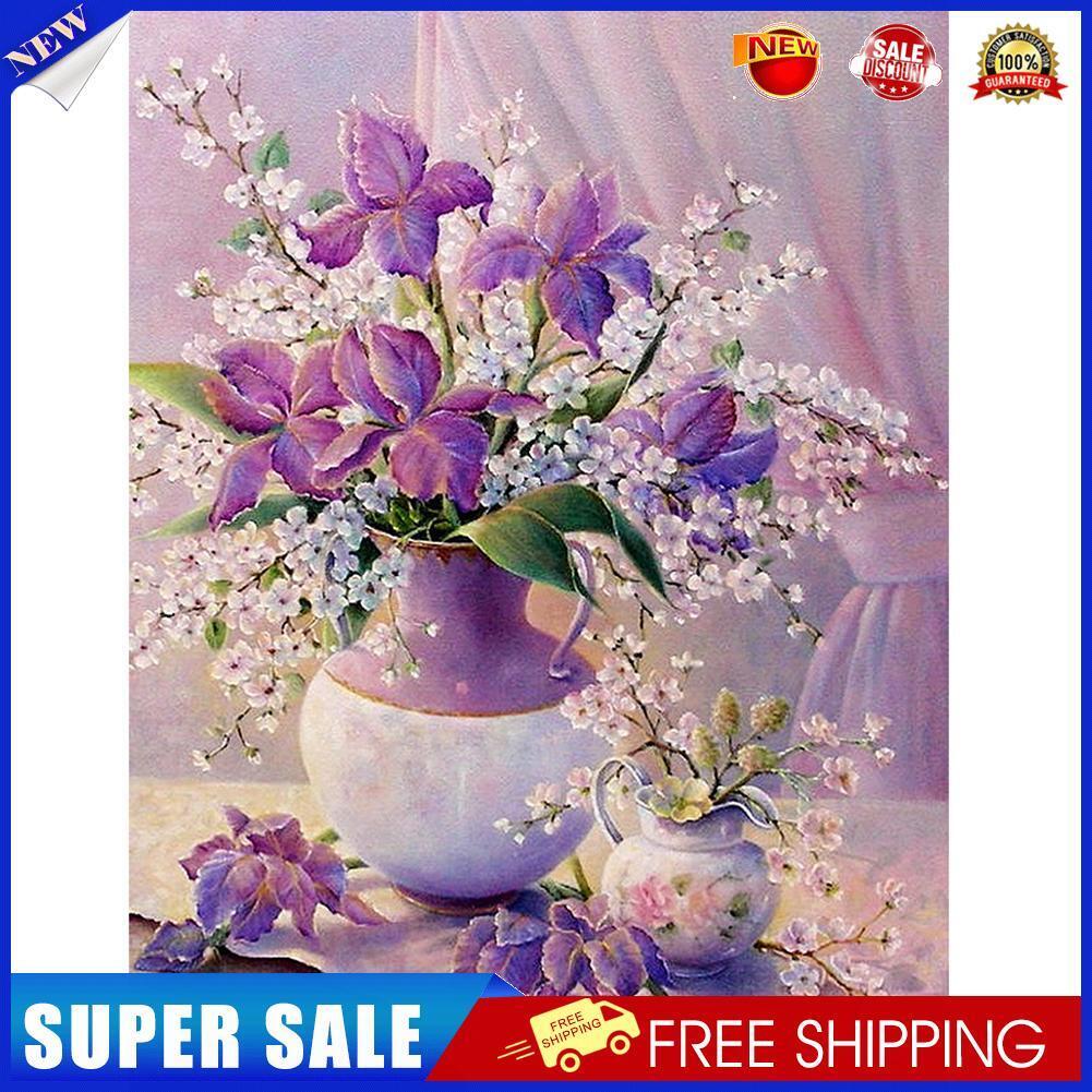 Romantic Flowerpot 5D Diamond DIY Painting Craft Kit Cross Stitch Decor