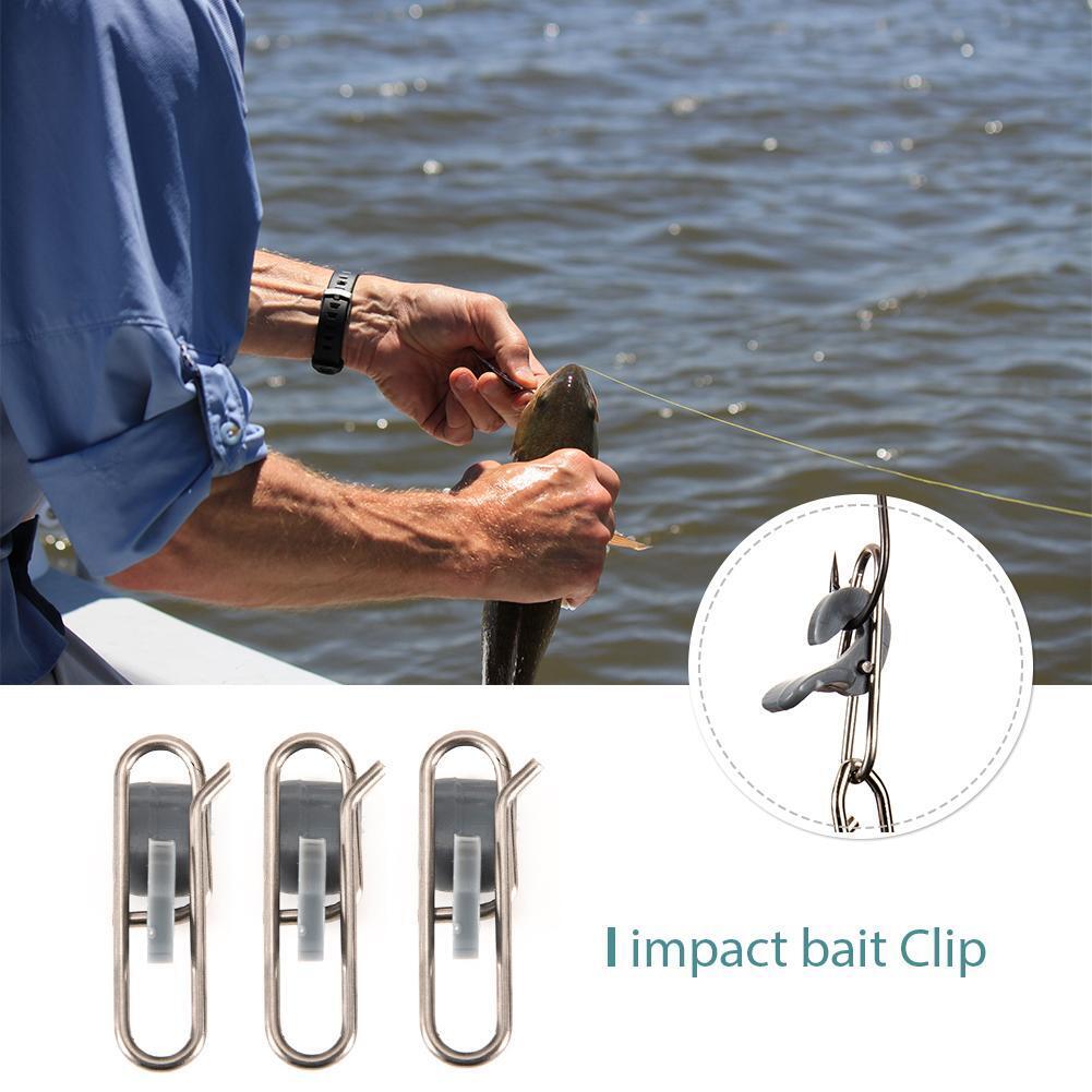 10pcs Stainless Steel Impact Bait Clip Fishing Hook Decoupling Accessories