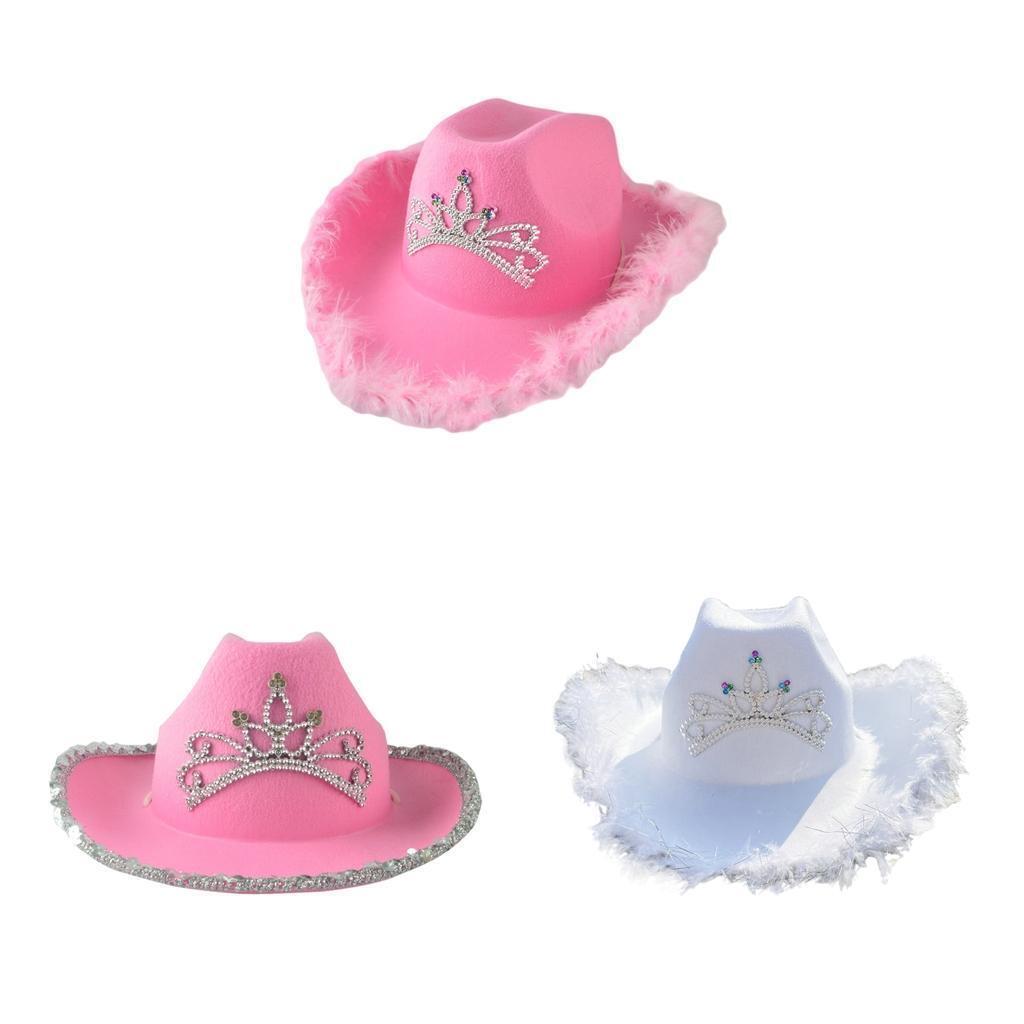 Outdoor Western Cowboy Cowgirl Hat Costume Crystal Beaded Sun Hats Fedoras