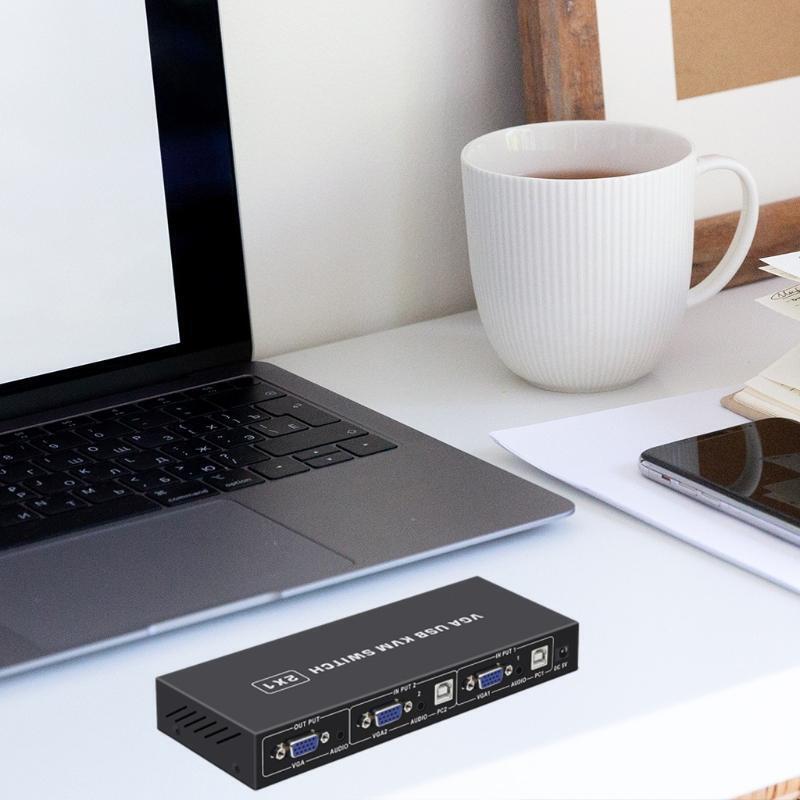Usb Switch Printer Sharing VGA KVM Switcher Two In One Out Printer Sharing