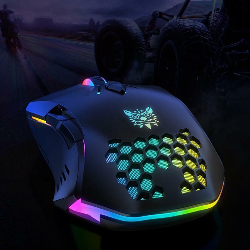 Optical Ergonomic Gaming Mouse Wired 7 Keys Mice Backlight for Notebook Desktop